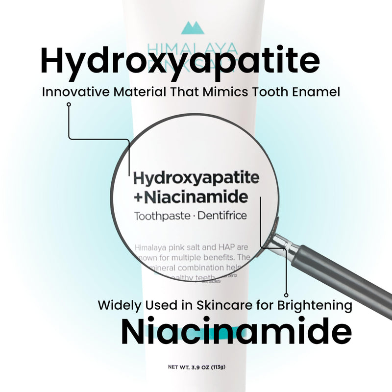 HIMALAYA PINKSALT Fluoride Free Hydroxyapatite Toothpaste with Niacinamide, Helps Remineralize, Appropriate for Sensitive Teeth, Teeth Whitening, Spearmint Flavor, 3.9 oz (Pack of 3) 3.9 Ounce (Pack of 3)
