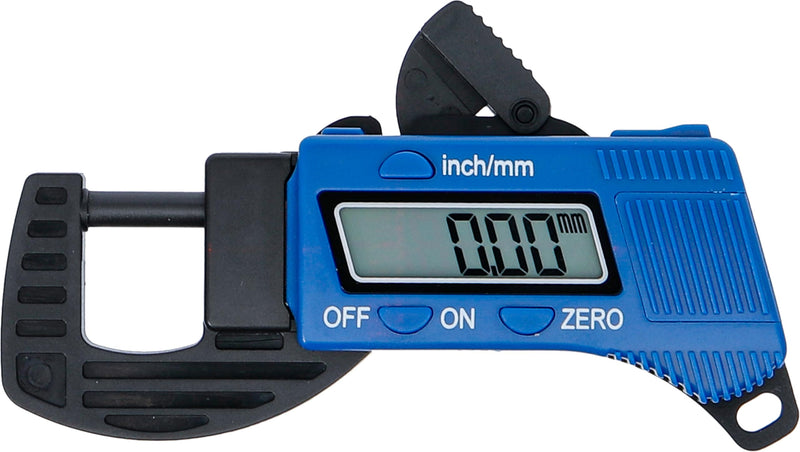 BGS Digital Outside Micrometer, 0 – 13 Mm (1), 8675 | Resolution 0.01 mm, for brake disc thickness, spring mechanism with opening lever 0 - 13 mm