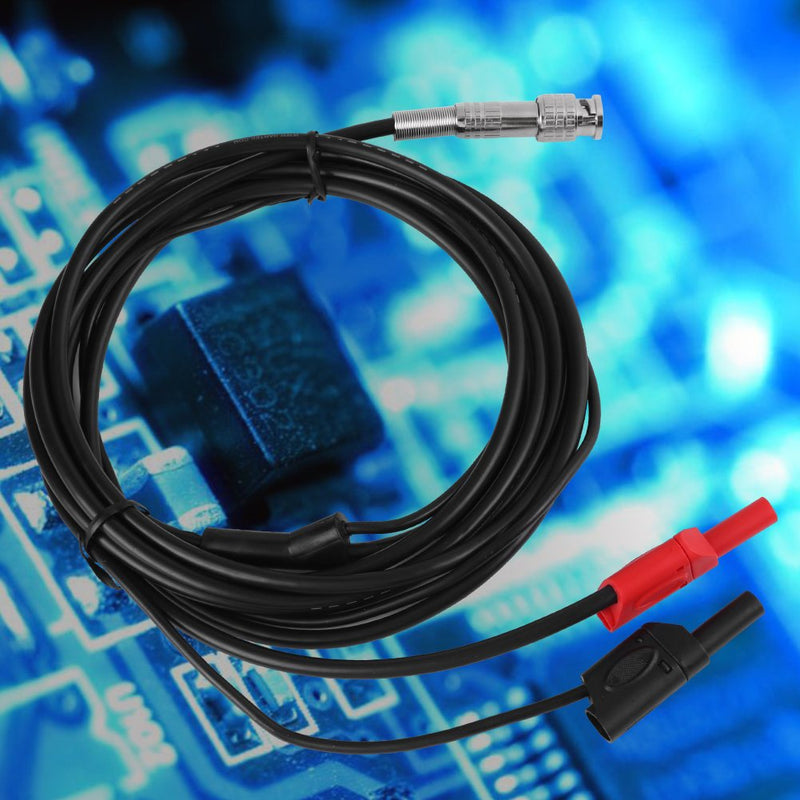 Test leads, banana head adapter cable, HT30A high performance car test cable BNC to banana head adapter cable for automotive measuring device length 3 meters input resistance 50 Ω
