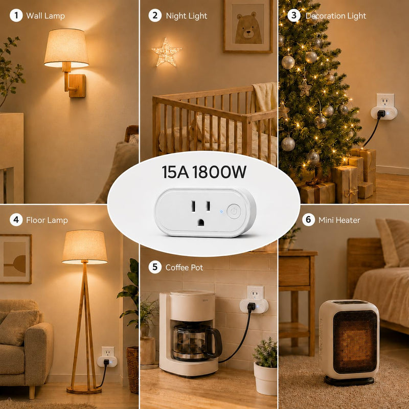 Remote Control Outlet: Wireless Light Switch with Wall Plate — Long Range — Plug in On Off Switch for Lights & Small Appliances — 1 Remote for 3 Outlets — no Wiring 3 Pack Slim Oval 15A Outlet
