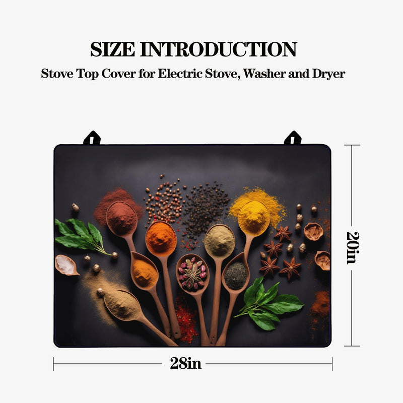 Electric Top Lid 28" x 20" | Goacifie Lid | Heat Resistant Glass Stove Top Cover | Thick Natural Rubber | Stove Top Cover Extended Space (scoop2) scoop2
