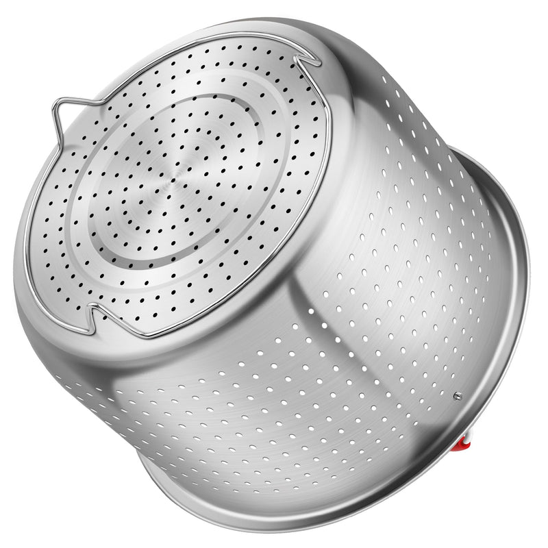 REDANT Mesh Strainer and Vegetable Steamer Basket for Pot, Instant Pot Accessories 8Qt, Stainless Steel Veggie Steamer for Cooking Broccoli, Eggs, Pasta, Quinoa - With 2 Silicone Gloves, 8 Quart 8 Qt - Steamer Basket