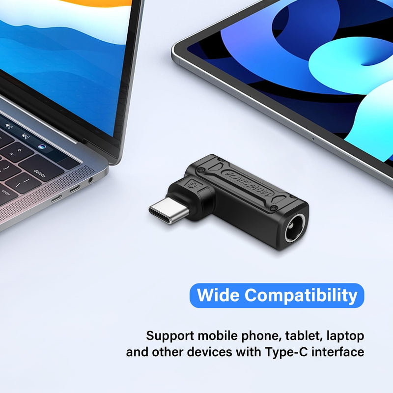 SinLoon PD 140W DC5521 to Type C Power Charging Adapter DC 5.5mm x 2.1mm Female Input to USB C Male Connector with PD Automatic Identification Chip,for Phone,Tablet,Laptop (DC5521 G)