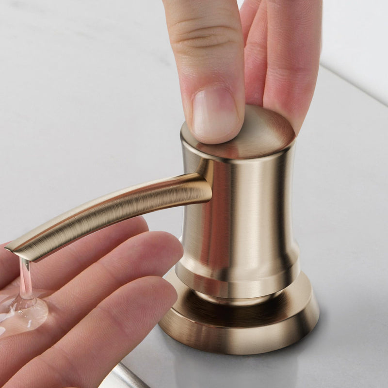 KRAUS Kitchen Soap and Lotion Dispenser in Brushed Brass, KSD-54BB Traditional Style