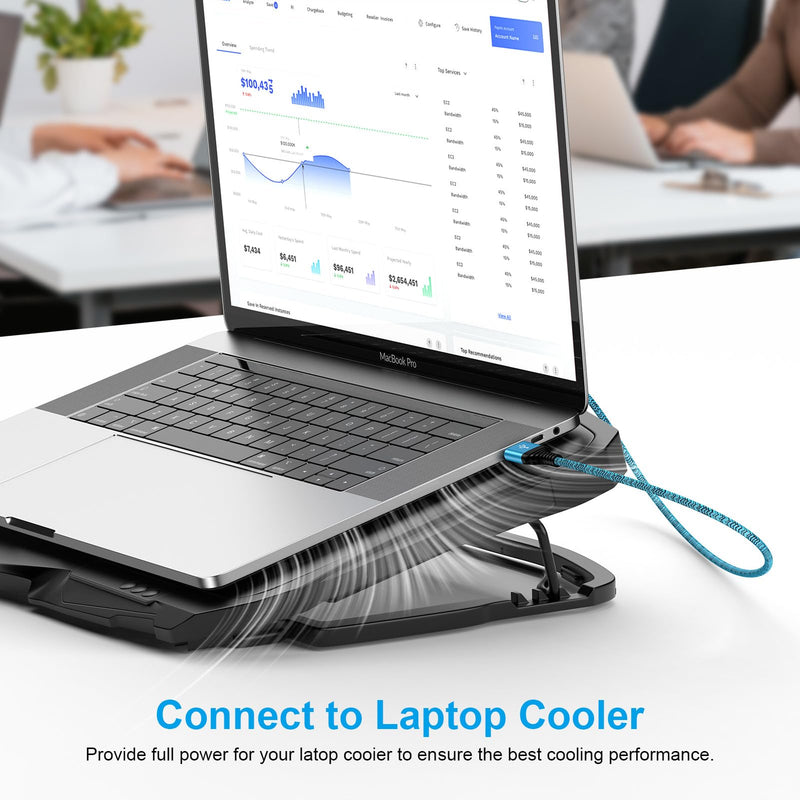 USB to USB Cable, 2Pack 6Ft USB3.0 A to A Male to Male Cable Double End USBCord Data Transfer Cord for Hard Drive Enclosures, Laptop Cooler, Computer PC Cooling Fan/Pad, DVD Player, TV, Hub, Monitor Blue, Purple