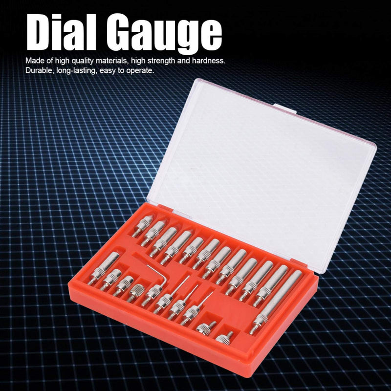 22-piece dial gauge, pointed tip dial gauge, indicator replacement measuring tip set, dial gauge with pointed tip, replacement display, measuring point tip with housing.
