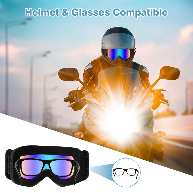 Lievermo Dirt Bike Goggles, Motorcycle Goggles ATV Goggles Motocross Goggles Ski Goggles Racing Helmet Goggles Colorful