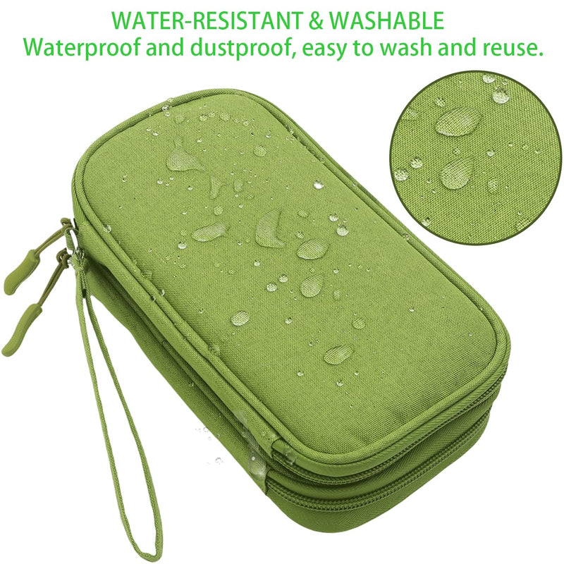 Electronic Organizer Travel USB Cable Accessories Bag/Case, Waterproof Electronics Accessories Case Organizer Bag for Cable, Cord, Charger, Phone, Power Bank, Earphone (Grass Green, Large) Grass Green