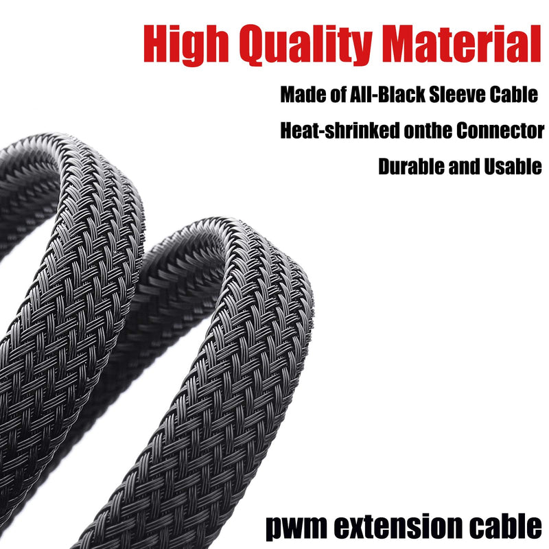 10.6" pwm fan extension cable，4 pin fan extension cable，cable extension pc，3-Pin/4-Pin cooling fan extension cable wire (10.6"（27cm） 4pcs) 10.6"（27cm）4pcs