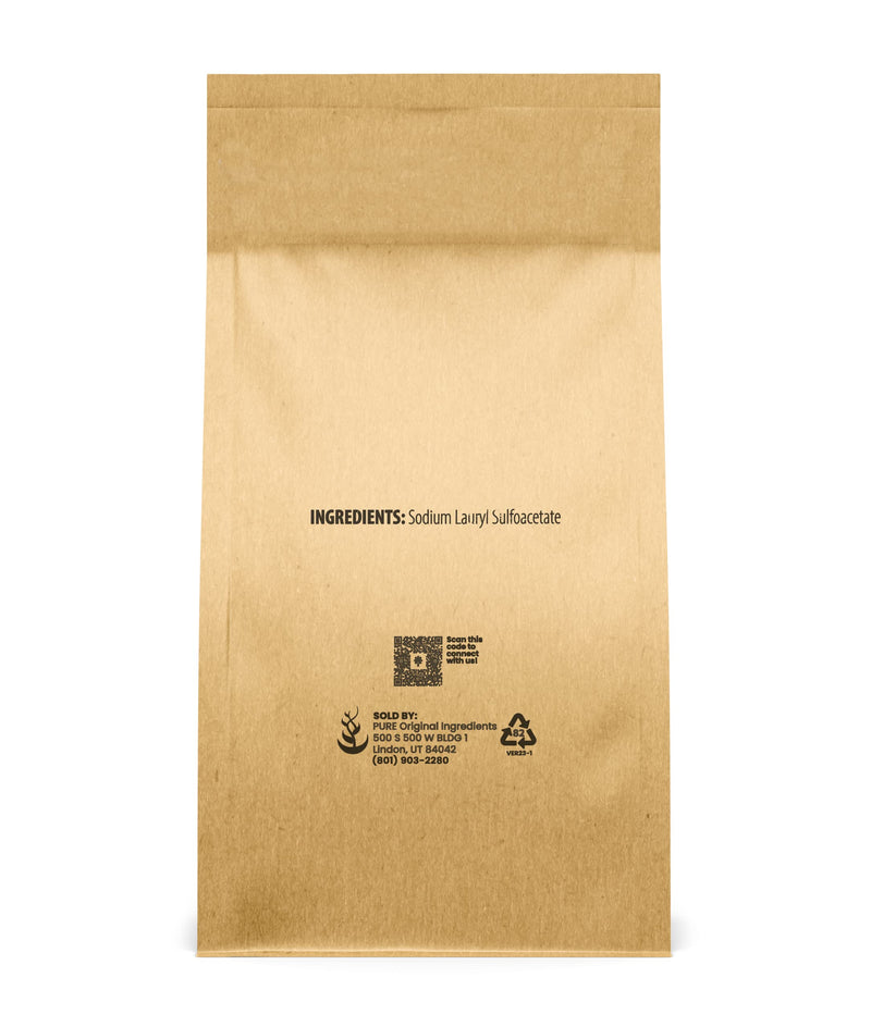 Pure Original Ingredients Sodium Lauryl Sulfoacetate (SLSA) (2 lb) Long Lasting Foam & Bubbles, Gentle on Skin 32 Ounce (Pack of 1)