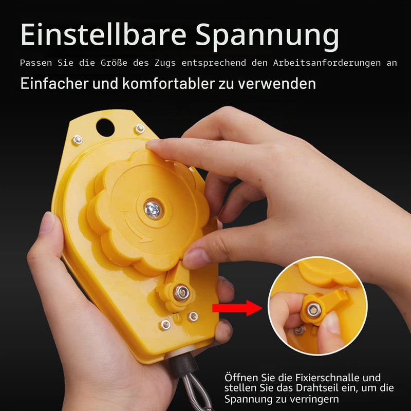 Spring Pull, 3 to 5 kg, Carrying Retractable Tool Holder for Hanging with Fittings, Retractable Spring Hoist, Adjustable Tension, Maintenance Kits, Air Tool Parts Accessories