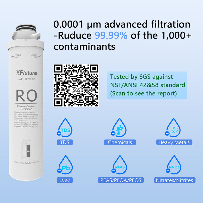 Y7/Y7P/Y7T Series RO Filter Replacement Cartridge Compatible with SimPure Y7, Y7P, Y7T, Y7P-BW, Y7P-W, Y7T-BW-A, Y7T-BW-C, Y7T-A, Y7T-C Series Water Filter, 6 Months Replacement Cartridge (1 Pack) Y7 RO Filter