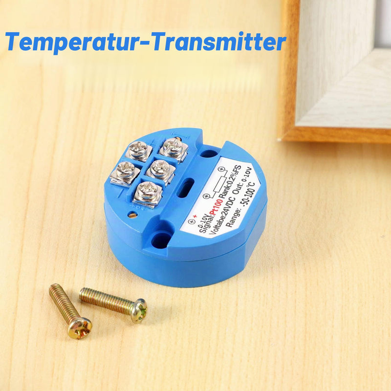 RTD PT100 Temperature Transmitter DC24V Minus 50~100 Degrees Output 0-10V