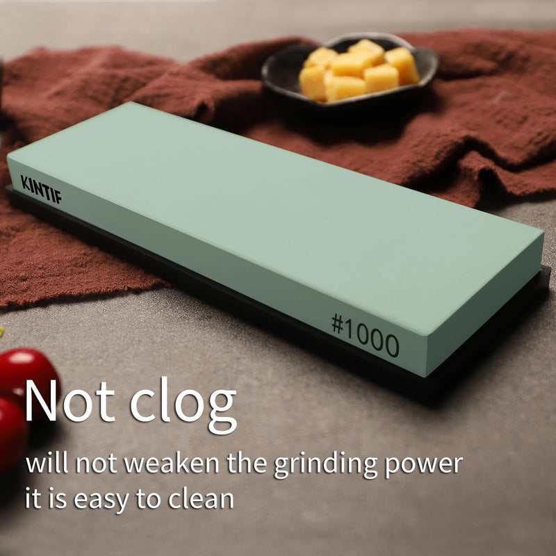 Sharpening Stone Whetstone Medium Grit #1000, Strong grinding power, Splash and go, Cuts fast, Not clog, Sharpening Stones for Knives, Whetstone knife sharpener #1000 Grit