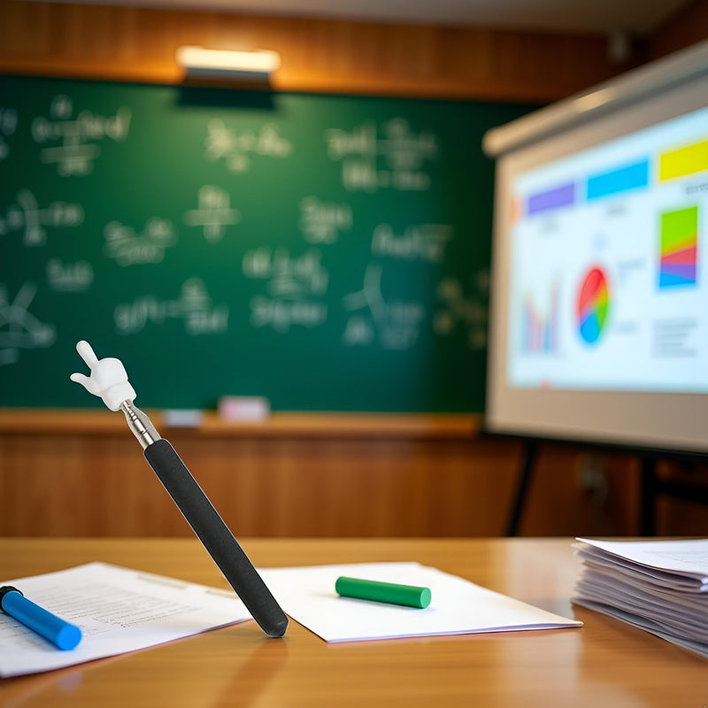 Black Telescopic Teachers Pointer,Metal Hand Retractable Pointer Extended Length,Teaching Pointer Stick for Classroom,Handheld Presenter Whiteboard Pointer Presentation Products (21.6 Inch)