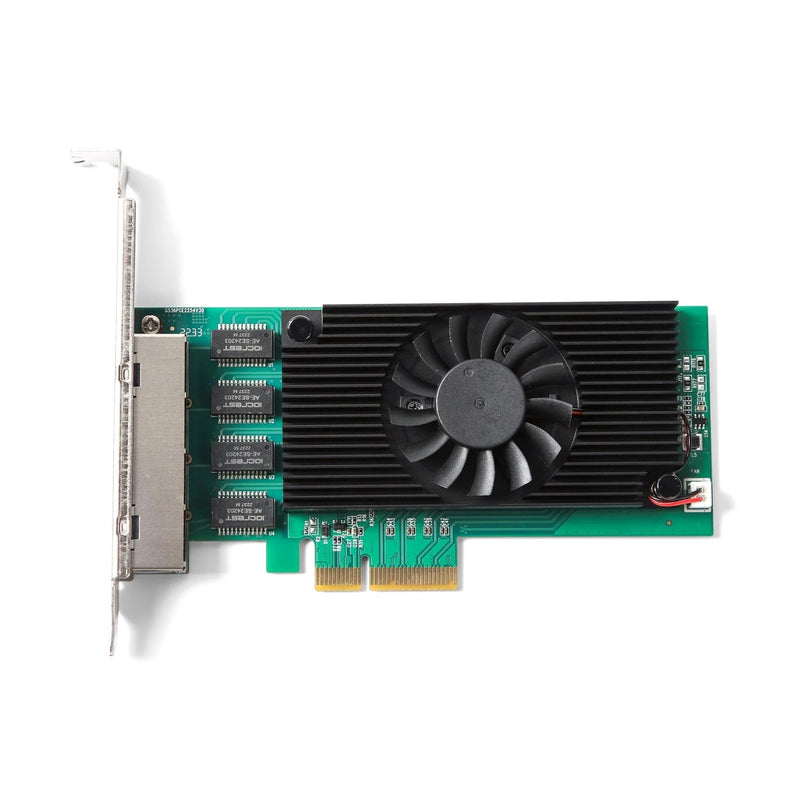 4-Port 2.5GBase-T PCIe Network Adapter NIC Card 2500/1000/100Mbps PCI Express Gigabit Ethernet Card RJ45 LAN Controller Support PXE I225 Chipset for ZimaBoard/Windows/Linux with Low Profile