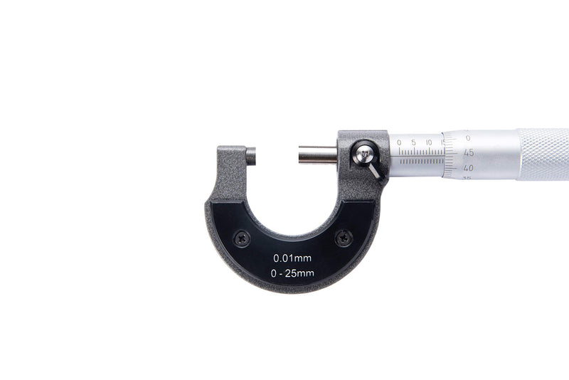 Beslands Outside Micrometer 0-25mm Micrometer Screw Measuring Screw 0.01mm Resolution Micrometer Metric 0-25mm Micrometer