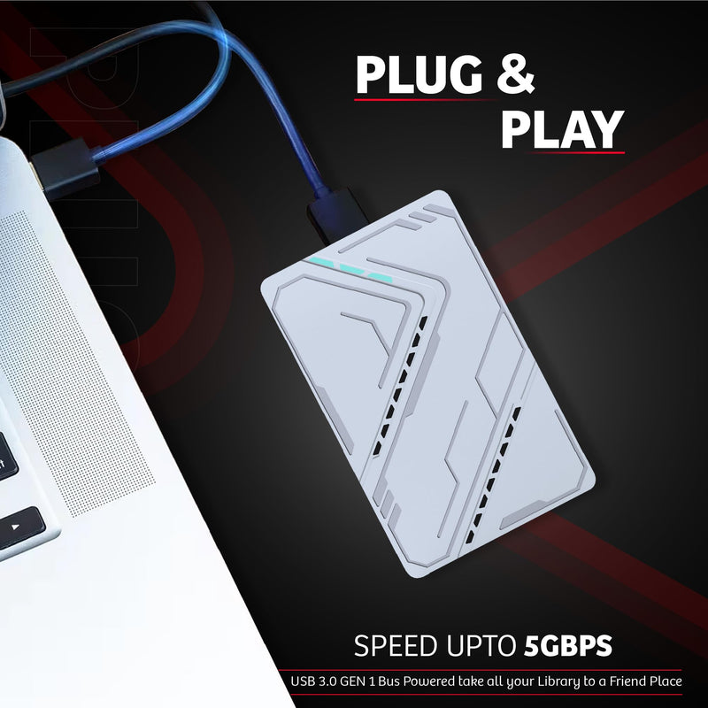 500GB External Hard Drive USB 3.0 Portable Hard Drive,2.5inch External HDD High-Speed Data Transfer Storage and Backup External Hard Drives for Laptop,Gaming Console, PC,MAC,Desktop-Silver 500GB Silver