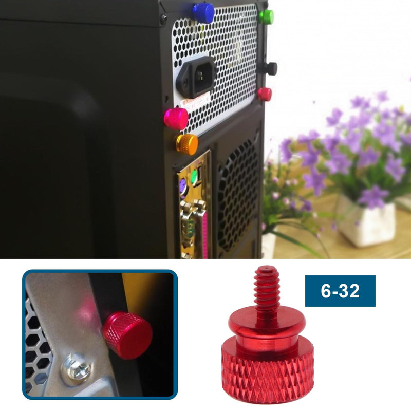 Create idea 10Pcs M3.5 6-32 Computer Case Thumbscrews PC Case Thumb Screws Aluminum Alloy Case Anodized Hand Fastener Computer Accessories