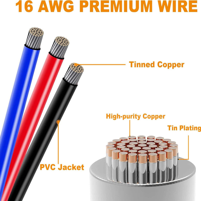 16 Awg 4 Pin Connector Waterproof Wire Connector 4 Pin Automotive Electrical Connector Quick Break Wire Connector with 16 Gauge Wire and Heat Shrink Tube Kit (6 Kits) 4 Pin Wire Harness 6Sets