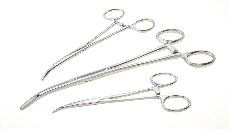 SE Ultimate 6-Piece Hemostat Set - Stainless Steel, Straight and Curved Forceps for Crafts, Fishing Lines, Sewing, Doll Making, Hobbies - HEMO-SET-6