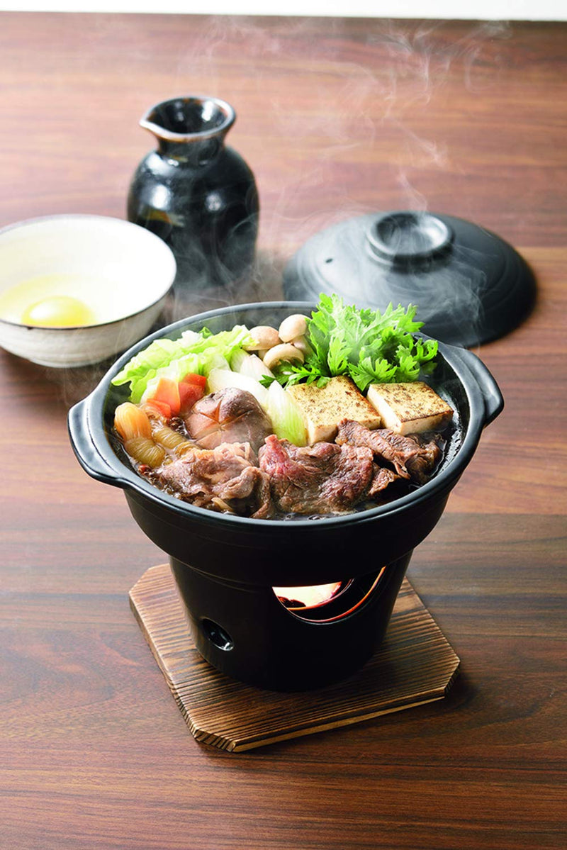 Pearl Metal HB-5215 Sukiyaki Pot, Ceramic Wagokoro Kaiseki 0.9 Quarts D. Drafting pot