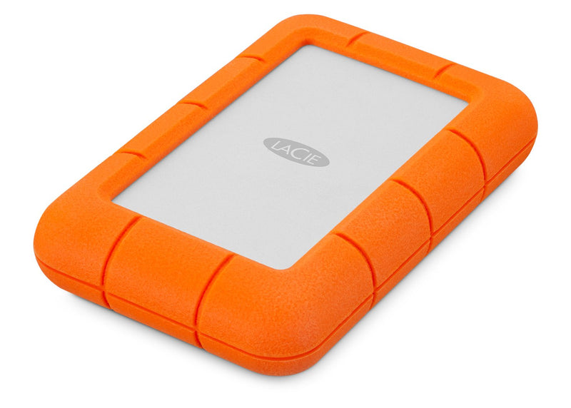 LaCie Rugged Mini 2TB External Hard Drive Portable HDD - USB 3.0/ 2.0 Compatible, Drop Shock Dust Rain Resistant Shuttle Drive, For Mac And PC Computer (LAC9000298), orange Mini HDD