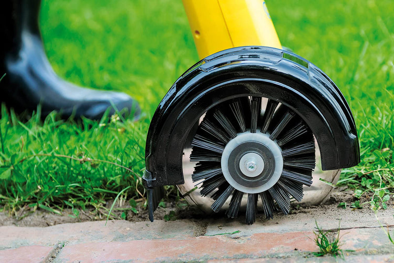 Gloria Cut and Brush 2-in-1 edge cutter for MultiBrush speedcontrol and MultiBrush li-on | Precise cutting of lawn edges and cleaning stone edges, stainless steel disc and 50 mm nylon brush, tool-free change 18 x 18 x 12 cm 2-in-1 lawn edge cutter