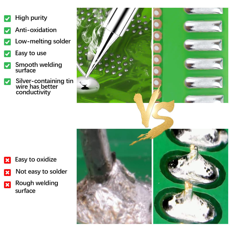 Tin solder, lead-free solder with rosin core (Sn99 Ag0.3 Cu0.7/0.8mm, 50g) Sn99 Ag0.3 Cu0.7/0.8mm, 50g