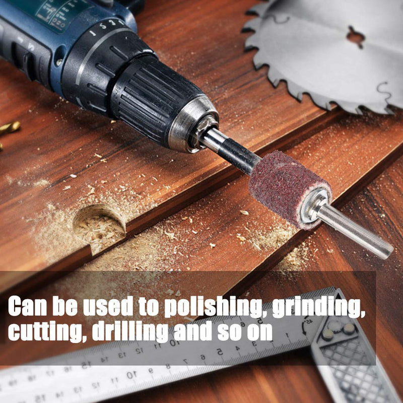 102 pieces sanding sleeves sanding rollers set, 90 x sanding belts and 12 x sanding rollers, drill sanding attachment for wood, metal, suitable