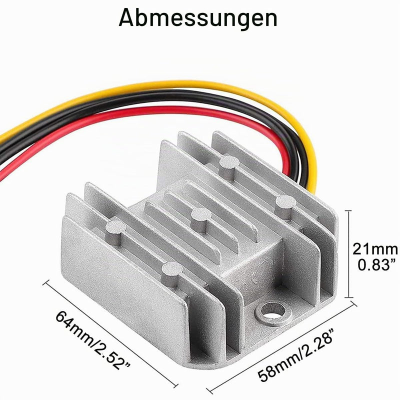 Greluma 1 x Waterproof DC-DC 12V Voltage Stabiliser DC 8V-40V to 12V 3A 36W Automatic Step-Down Voltage Regulator Power Converter