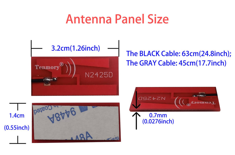 IPX Internal Antenna 2.4GHz 5GHz 3dBi Laptop WiFi Antennas for Mini PCIe 3160 7260 6235 2.4G/5G IPX1/MHF1 Connector