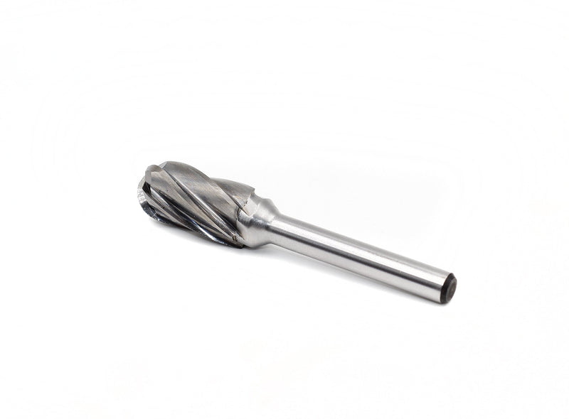 Carbide Burr - SC5-NF Aluma Cut Carbide Rotary Burr Bits File for Aluminum 1/4 Inch Shank Die Grinders, 1/2 Inch Head Diameter, 1 inch Flute length, Cylindrical Shape with Radius End, 1pcs