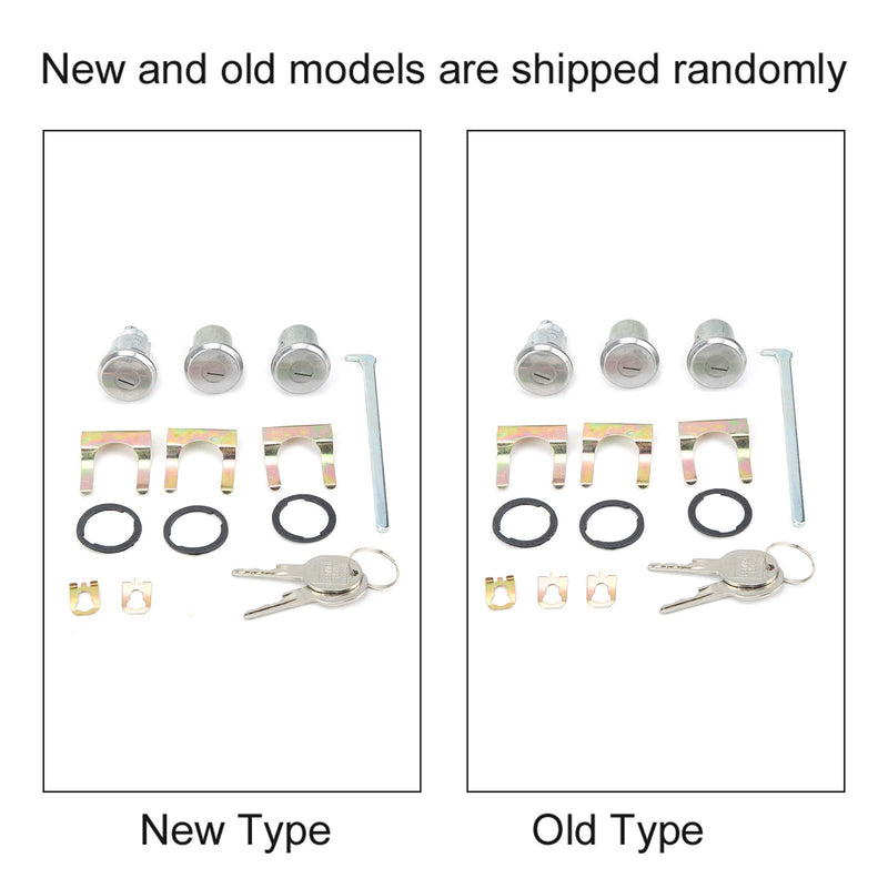 KIMISS Door Lock Kit, Door Lock Repair Kit Door Lock Cylinder and Key 654394765282