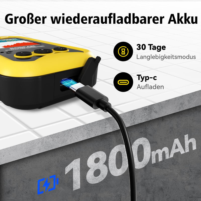Geiger Counter Radioactivity FS5000 Radiation Detector Nuclear Radiation Meter with PC Software Beta Gamma X-Ray Rechargeable Radiation Meter Radioactive Monitor Tester