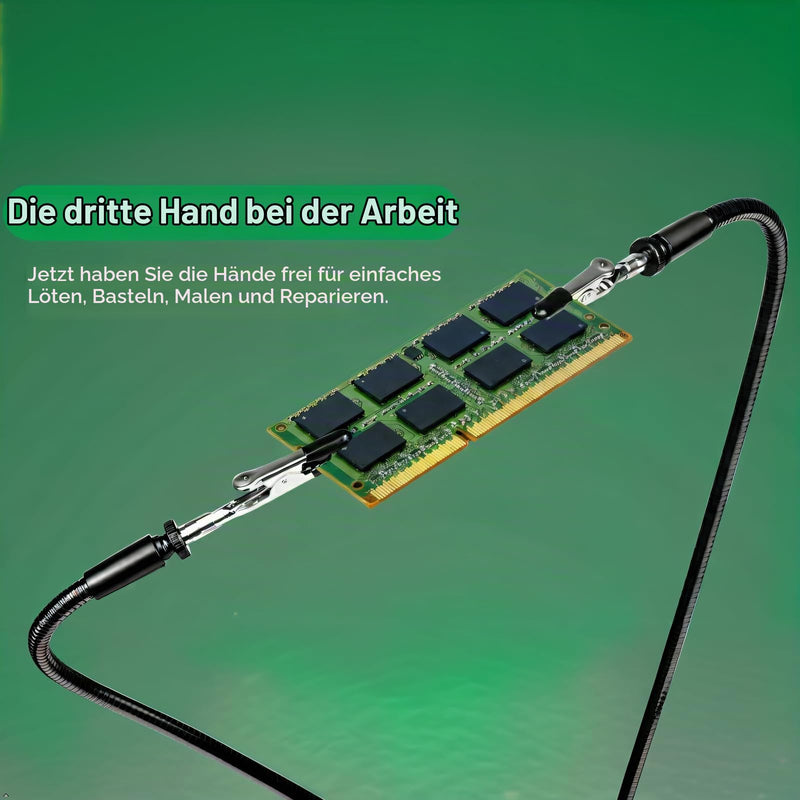 Magnetic Helping Hands for Soldering, Soldering Aid with Flexible Gooseneck Metal Arms, Third Hand for Automotive Electronics, Soldering Jewelry, Painting Arts, Hobby Crafts 2 Pieces