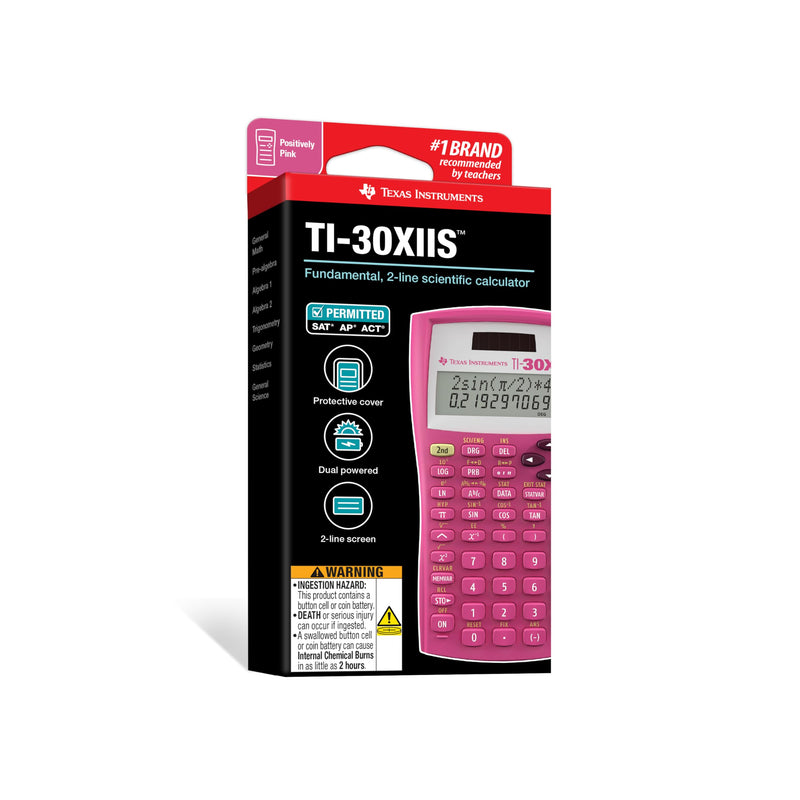 Texas Instruments TI-30X IIS 2-Line Scientific Calculator, Pink