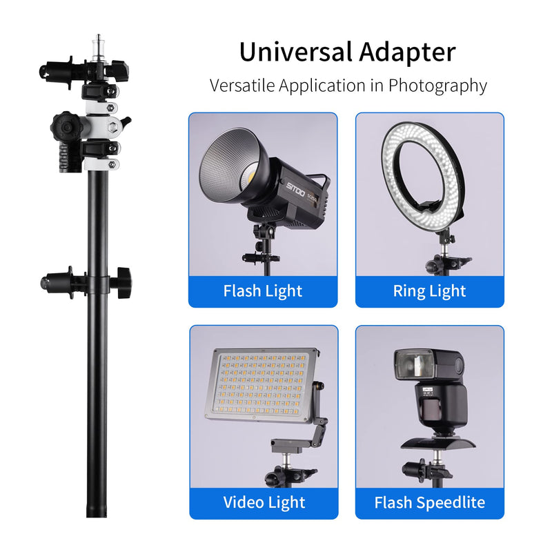 Selens Telescopic Reflector Holder Extendable Boom Arm 360 Degree Swivel with Adjustable Length for Photo Studio Product and Portrait Photography
