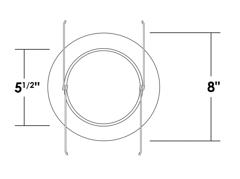 NICOR Lighting 6 inch Oil-Rubbed Bronze Recessed Shower Trim with Albalite Lens (17505OB) 6 Inch (Albalite Lens)