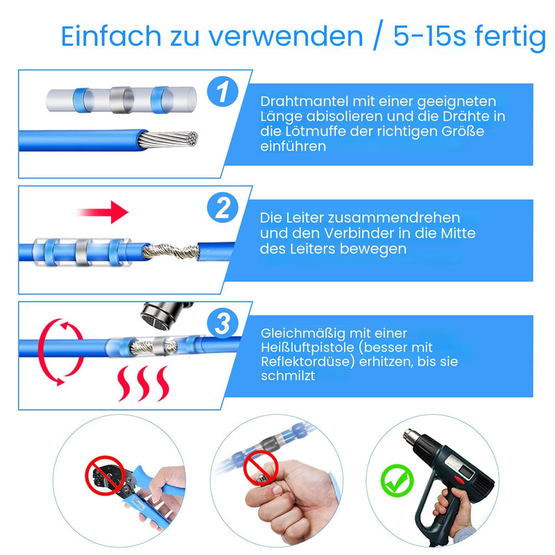 Kuject Set of Waterproof Solder Connectors
