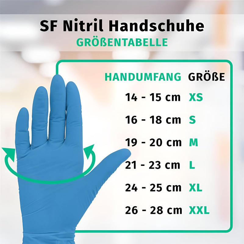 Disposable Nitrile Gloves, Box of 100 (L, Blue) | Powder-Free, Latex-Free, Non-Sterile | Powder-Free Disposable Gloves for Tattooing, Workshops, Kitchens, Cleaning...