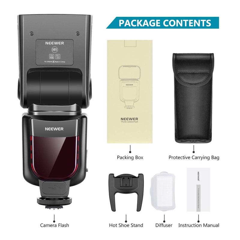 NEEWER 750II TTL Camera Flash Speedlite with LCD Screen, Compatible with Nikon D4 D5 D60 D90 D100 D200 D300S D300 D500 D610 D700 D750 D800 D810 D850 D3400 D3500 D5200 D5300 D7000 D7100 D7200 D7500