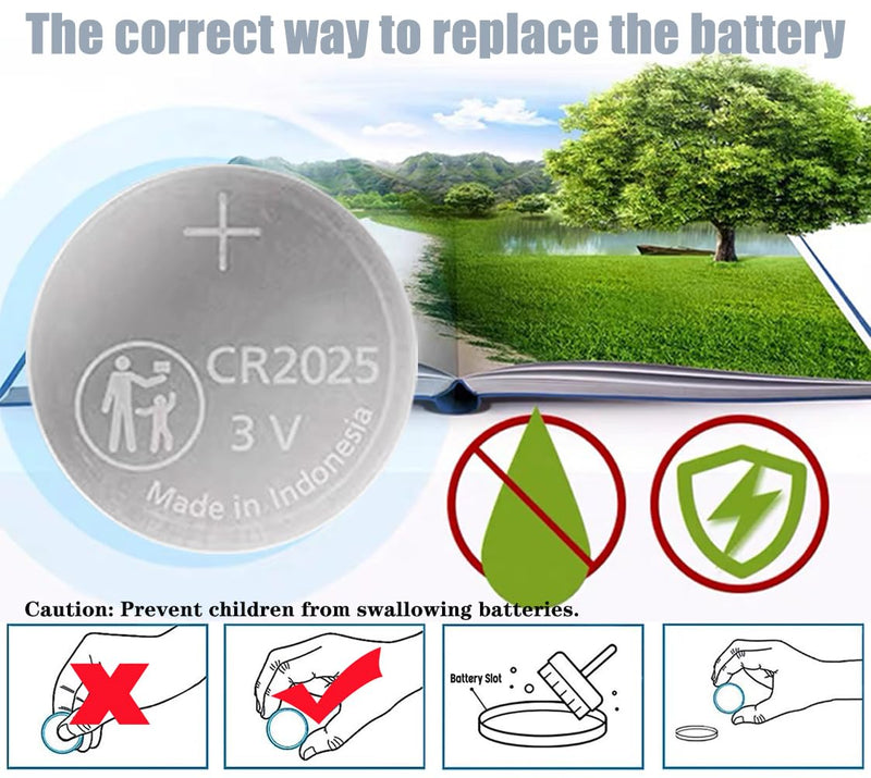 (2 Pack) CR2025 Smart Remote OEM Replacement for Ford (2013-2018) Key FOB battery Edge Explorer F-150 250 350 450 550 Fusion Mustang for Lincoln MKC MKX MKZ M3N-A2C31243300 or A2C31243800