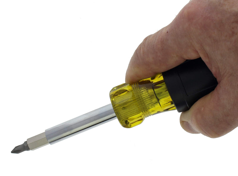 IDEAL INDUSTRIES INC. 35-910 11-in-1 Screwdriver/ Nutdriver – Hardware Tool with Corrosion Resistant Shank, Wire Connector Wrench in Handle, Blazed Tip