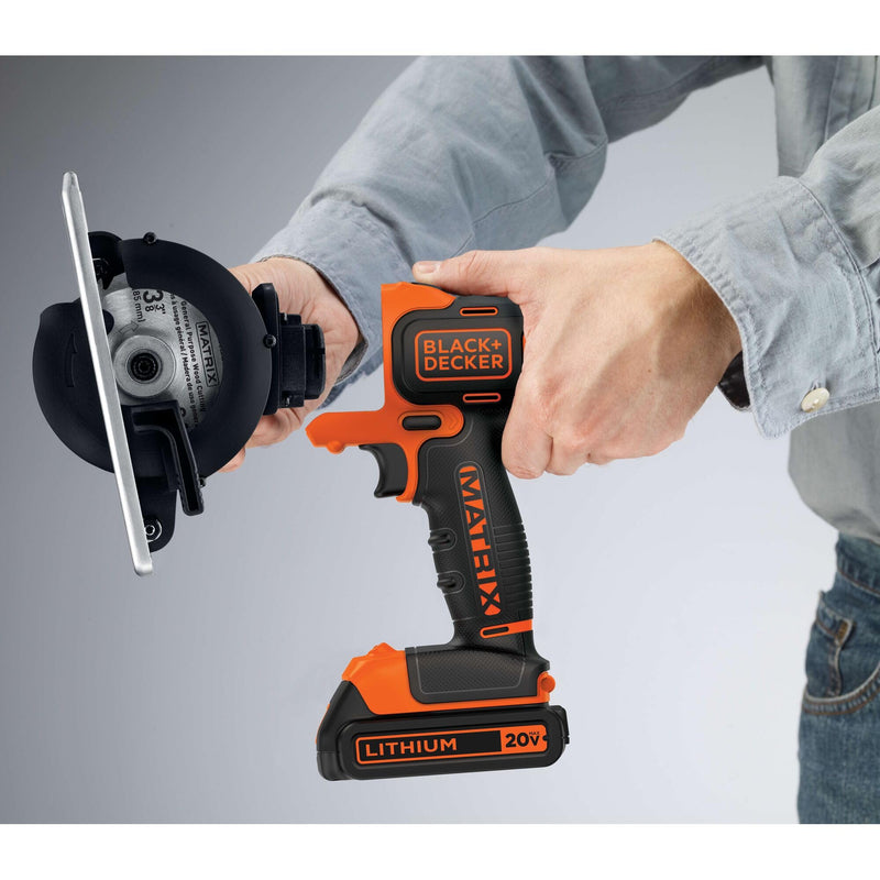BLACK+DECKER MATRIX Trim Saw Attachment with 3-3/8 Inch Carbide Blade 24T (BDCMTTS)