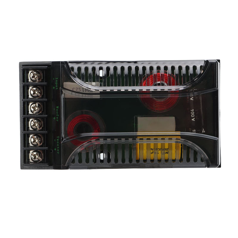 2Pcs Car Audio Passive Crossover, 2 Way Car Audio Crossover Overcurrent Protection Universal Heat Dissipation Speaker Frequency Divider