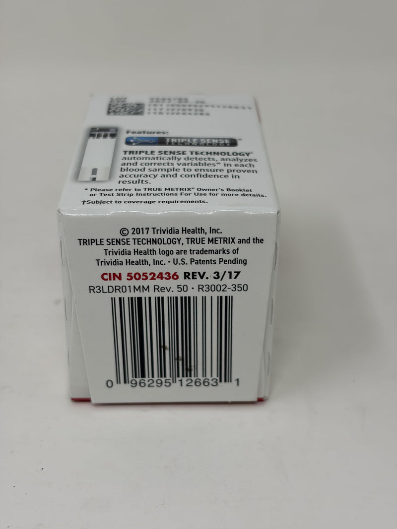 Leader True Metrix Self Monitoring Blood Glucose Test Strips, 50 Count Per Box - 4 Boxes