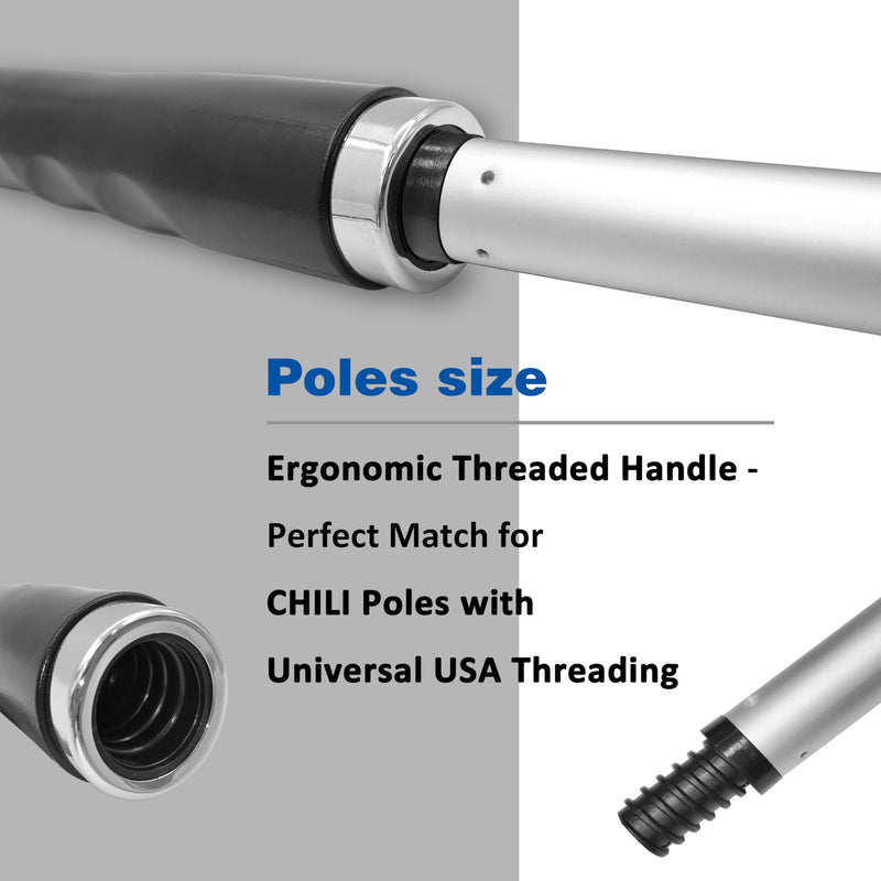 7 Inch Stainless Steel Pole Scraper -1.8mm Heavy Duty Blade, Ideal for Ceiling Paint Removal & Wallpaper Scraping, Fits CHILI Extension Pole, for DIY & Professional Use, Made In Taiwan