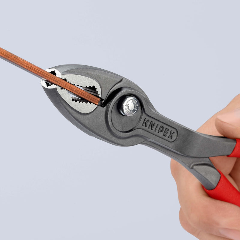 Knipex TwinGrip Atramentized Front Multi-Grip Pliers 200 mm 82 01 200 Black Plastic Coated Anti-Slip