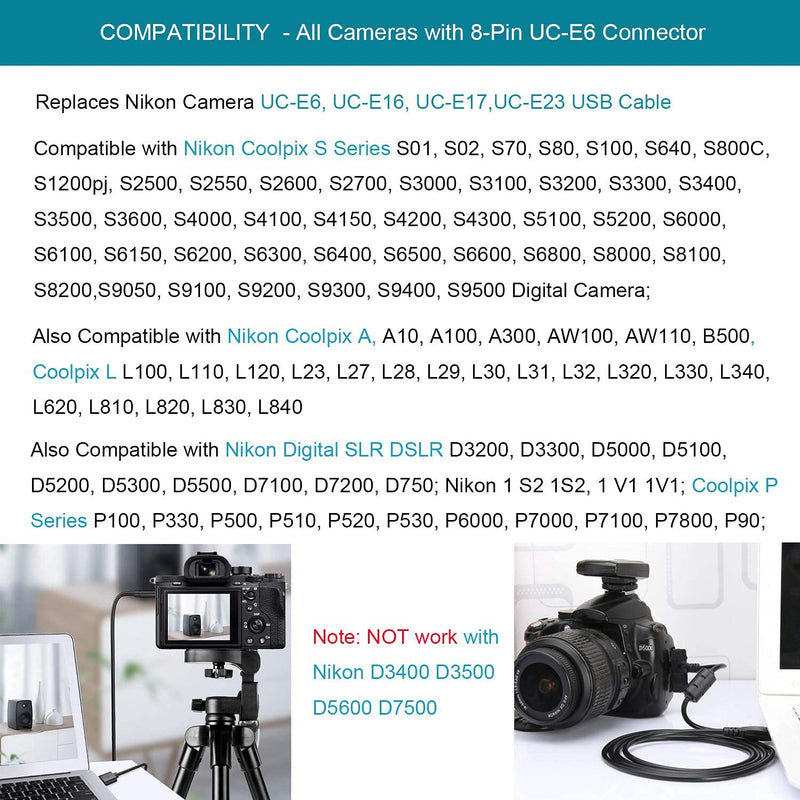 MaxLLTo 5ft USB Data Charger Cable for Sony Cyber-Shot DSC-S650 DSC-S700 DSC-S750 DSC-S780 DSC-S800 DSC-S950 Digital Camera